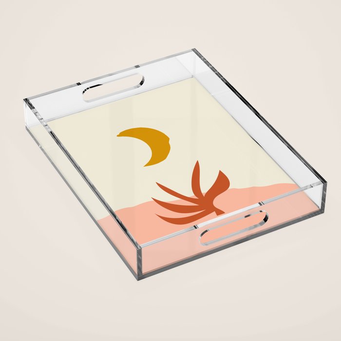 Waxing Crescent Moon Acrylic Tray Gallery Image 1