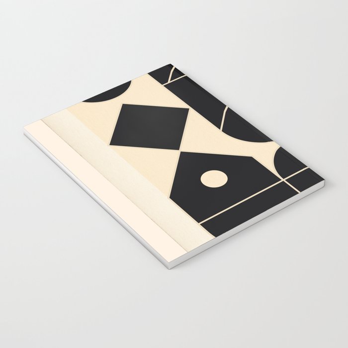 Geometric Shapes Black and White 4 Notebook Gallery Image 3