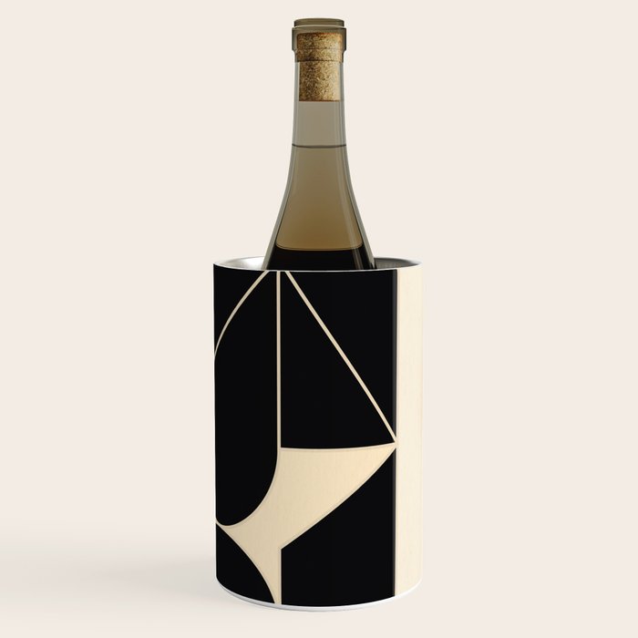 Geometric Shapes Black and White 4 Wine Chiller Gallery Image 3
