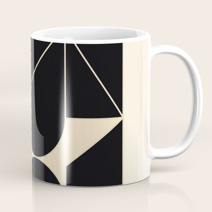 Geometric Shapes Black and White 4 Coffee Mug Gallery Image 1