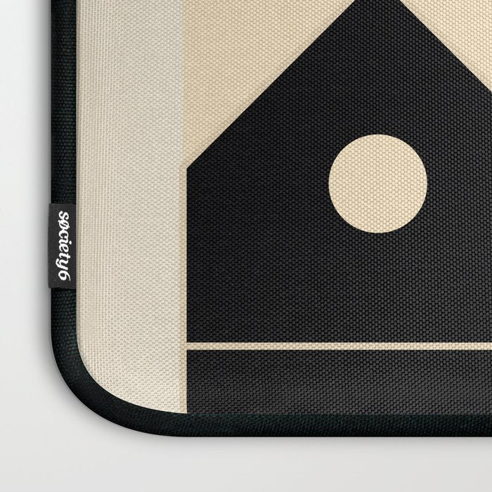 Geometric Shapes Black and White 4 Laptop Sleeve Gallery Image 3