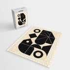 Geometric Shapes Black and White 4 Jigsaw Puzzle Gallery Image 2