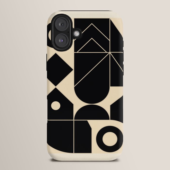 Geometric Shapes Black and White 4 iPhone Case Gallery Image 14