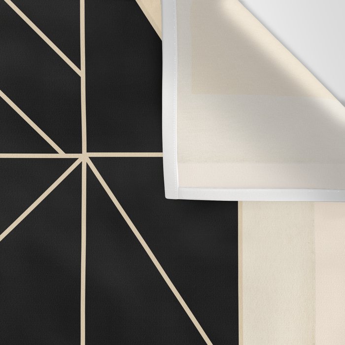 Geometric Shapes Black and White 4 Wall Tapestry Gallery Image 3