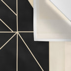 Geometric Shapes Black and White 4 Wall Tapestry Gallery Image 3