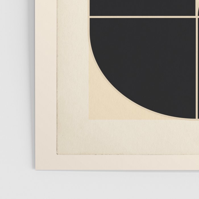 Geometric Shapes Black and White 4 Poster Gallery Image 3