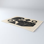 Geometric Shapes Black and White 4 Rug Gallery Image 3