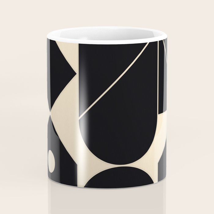 Geometric Shapes Black and White 4 Coffee Mug Gallery Image 4