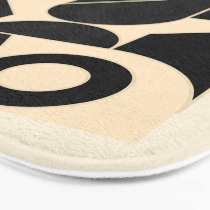 Geometric Shapes Black and White 4 Bath Mat Gallery Image 3
