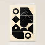 Geometric Shapes Black and White 4 Stationery Card Gallery Image 2