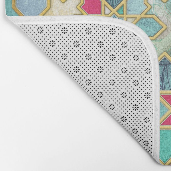 Gilt & Glory - Colorful Moroccan Mosaic Bath Mat Gallery Image 2