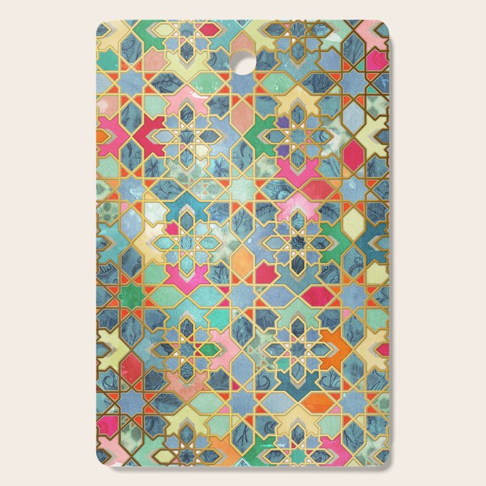Gilt & Glory - Colorful Moroccan Mosaic Cutting Board Gallery Image 1