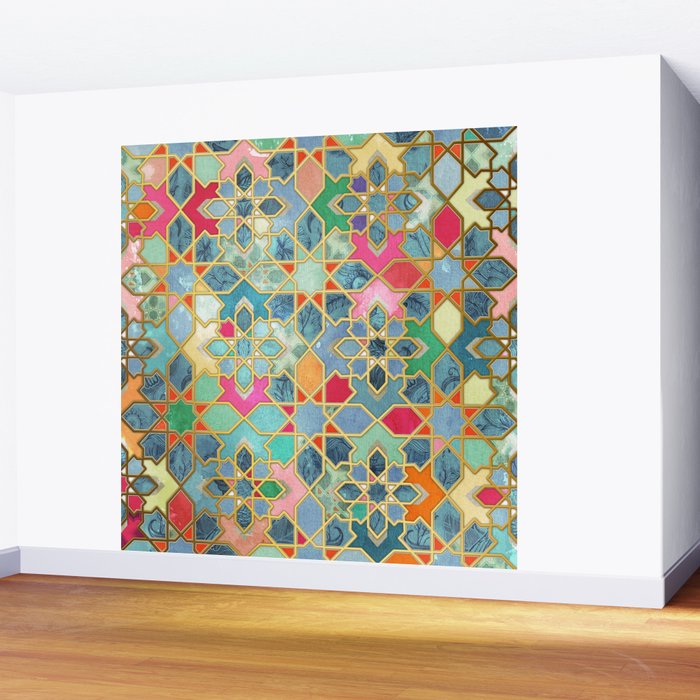 Gilt & Glory - Colorful Moroccan Mosaic Wall Mural Gallery Image 2