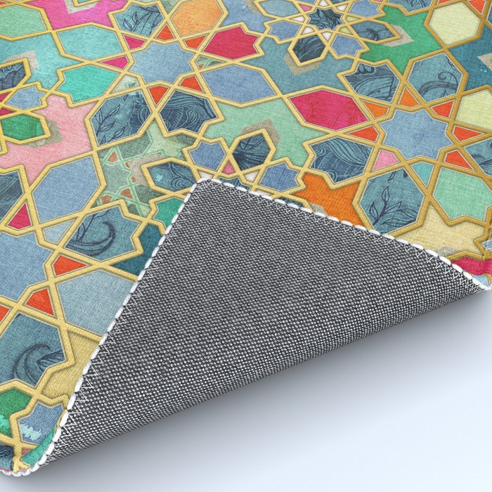 Gilt & Glory - Colorful Moroccan Mosaic Rug Gallery Image 4