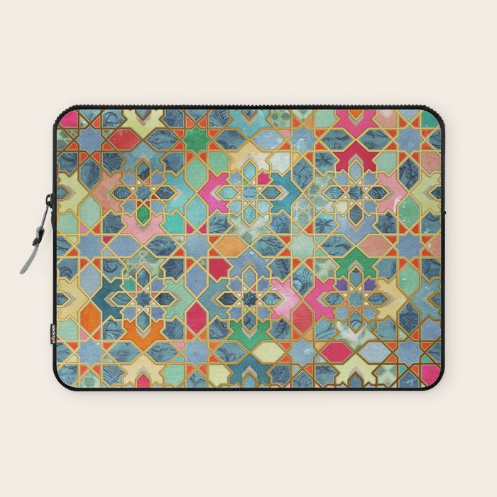Gilt & Glory - Colorful Moroccan Mosaic Laptop Sleeve Gallery Image 1