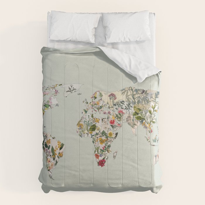 Vintage Botanical World Green Comforter Gallery Image 6