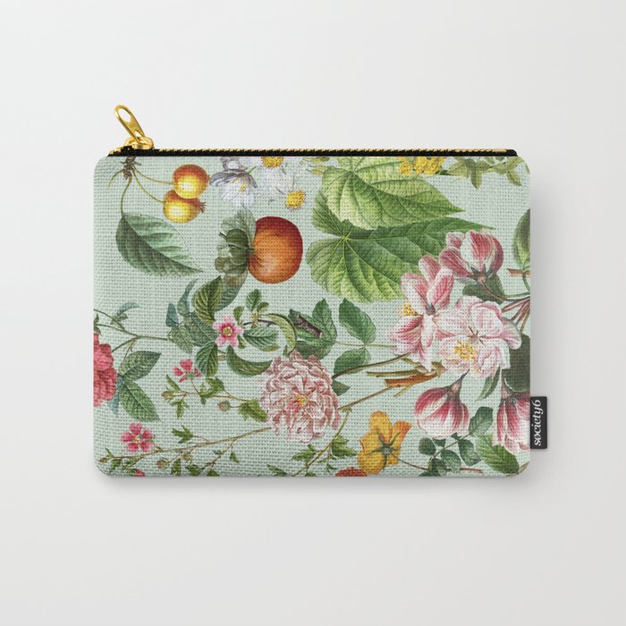 Persimmon Botanical Bloom Mint Green  Carry All Pouch Gallery Image 1