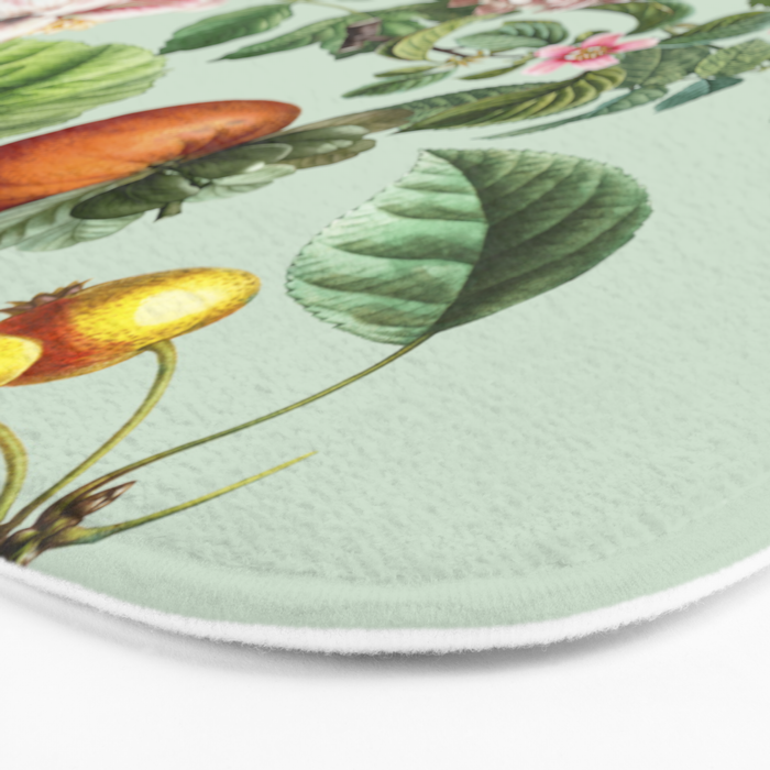 Persimmon Botanical Bloom Mint Green  Bath Mat Gallery Image 3