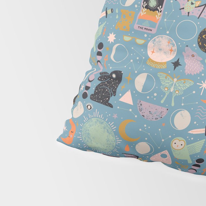 Lunar Pattern: Blue Moon Pillow Sham Gallery Image 4