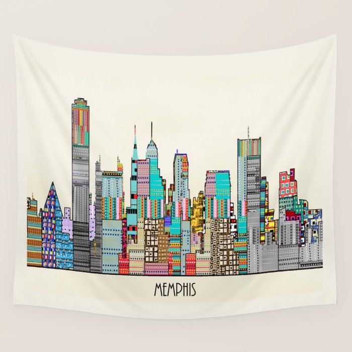 Memphis city Wall Tapestry Gallery Image 1