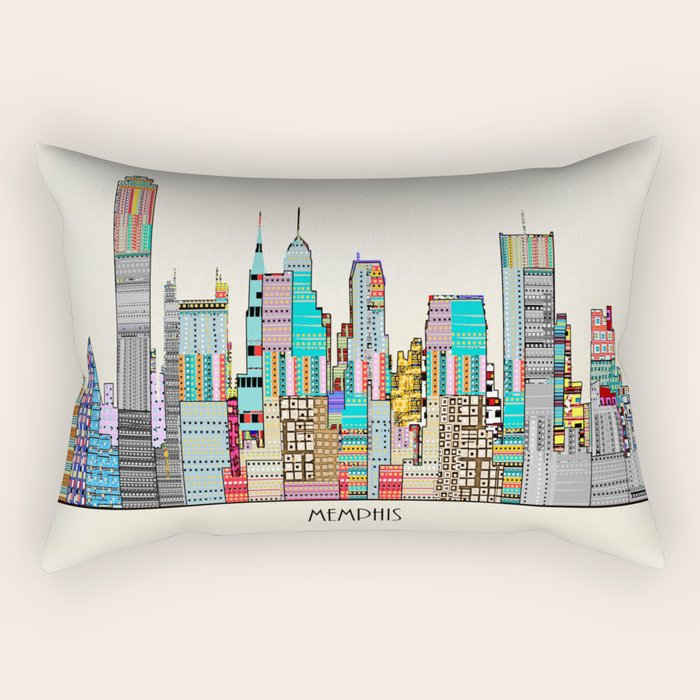 Memphis city Rectangular Pillow Gallery Image 2