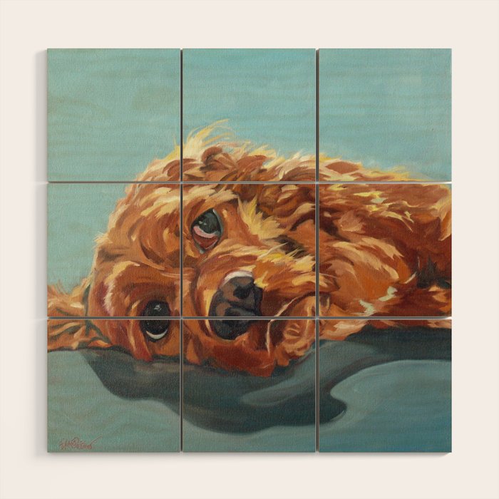 Newton the Lounging Cocker Spaniel Wood Wall Art Gallery Image 1