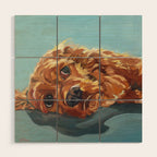 Newton the Lounging Cocker Spaniel Wood Wall Art Gallery Image 1