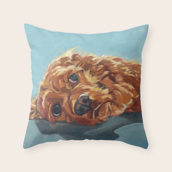 Newton the Lounging Cocker Spaniel Throw Pillow Gallery Image 6