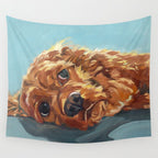 Newton the Lounging Cocker Spaniel Wall Tapestry Gallery Image 4