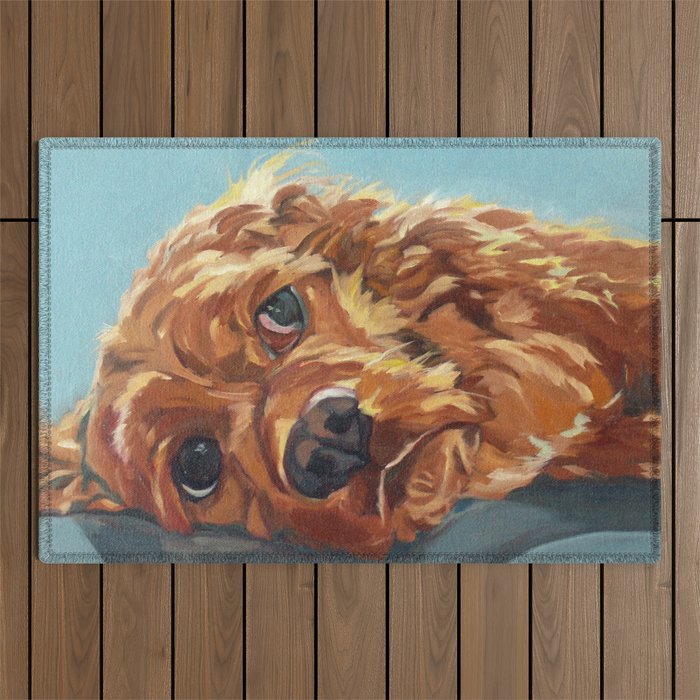 Newton the Lounging Cocker Spaniel Outdoor Rug Gallery Image 1