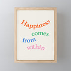 Happiness Comes From Within Mini Art Print Gallery Image 1