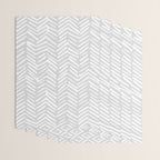 Abstract Herringbone, Striped Pattern, Gray and White Wrapping Paper Gallery Image 3