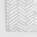 Abstract Herringbone, Striped Pattern, Gray and White Poster Gallery Image 3