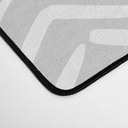 Abstract Herringbone, Striped Pattern, Gray and White Desk Mat Gallery Image 4
