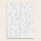 Abstract Herringbone, Striped Pattern, Gray and White Notebook Gallery Image 4