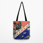 Laika, first space dog â Soviet vintage space poster [Sovietwave] Tote Bag Gallery Image 2