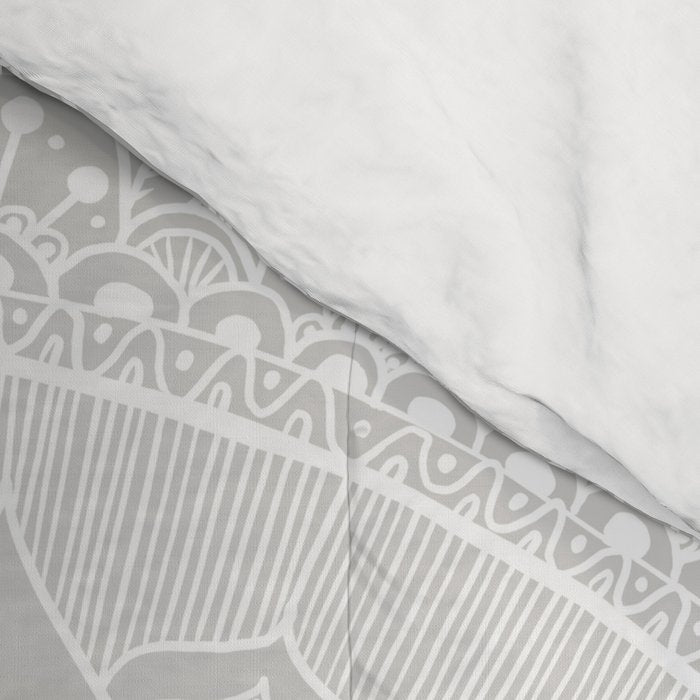 Mandala Soft Gray Comforter Gallery Image 4