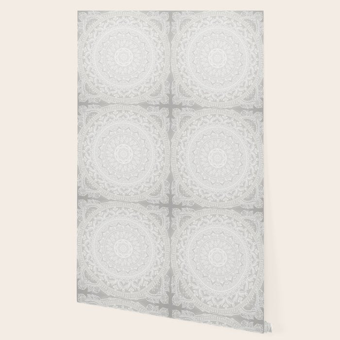 Mandala Soft Gray Wallpaper Gallery Image 2