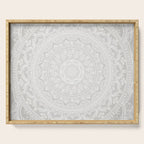 Mandala Soft Gray Serving Tray Gallery Image 1