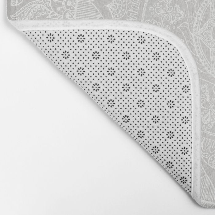 Mandala Soft Gray Bath Mat Gallery Image 2