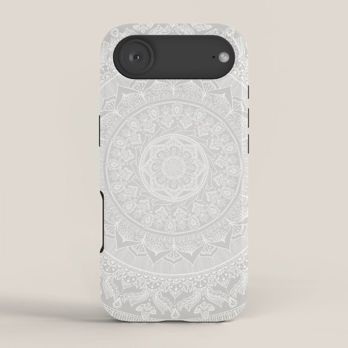 Mandala Soft Gray iPhone Case Gallery Image 2