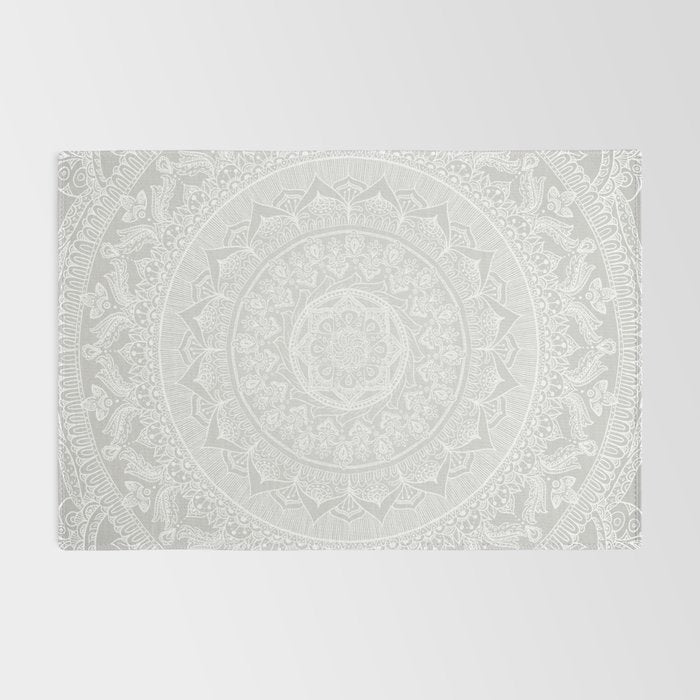 Mandala Soft Gray Rug Gallery Image 2