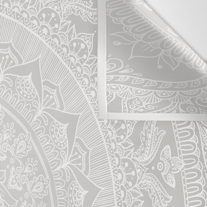 Mandala Soft Gray Wall Tapestry Gallery Image 3