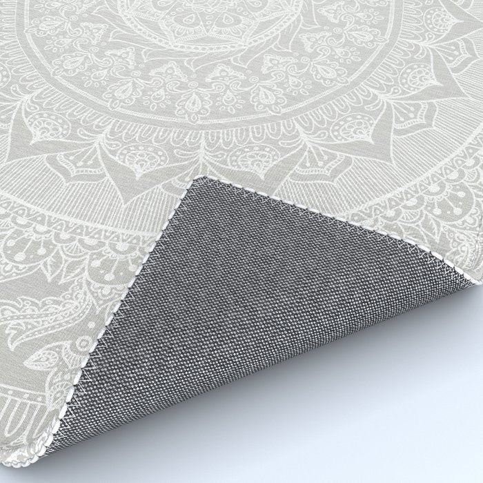 Mandala Soft Gray Rug Gallery Image 4