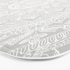 Mandala Soft Gray Bath Mat Gallery Image 3