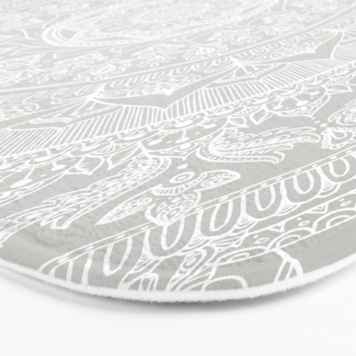 Mandala Soft Gray Bath Mat Gallery Image 3