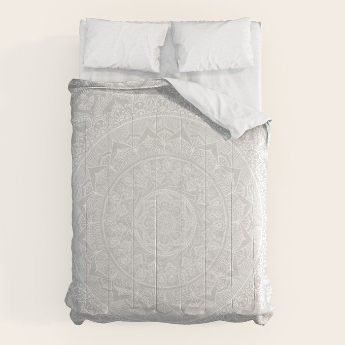 Mandala Soft Gray Comforter Gallery Image 6