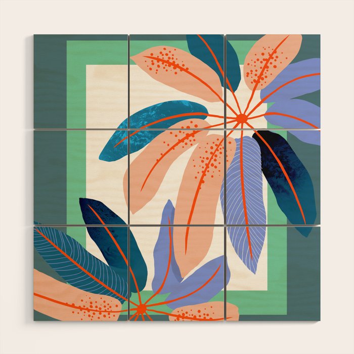 tropical plants Wood Wall Art Gallery Image 1