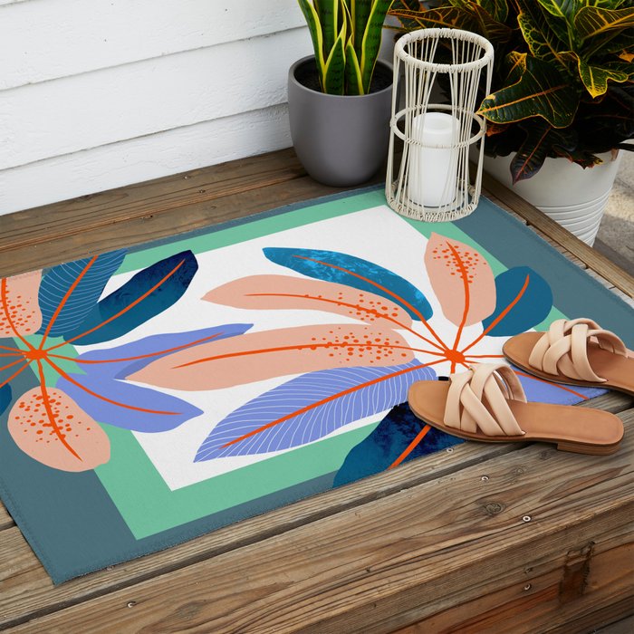 tropical plants Outdoor Rug Gallery Image 2