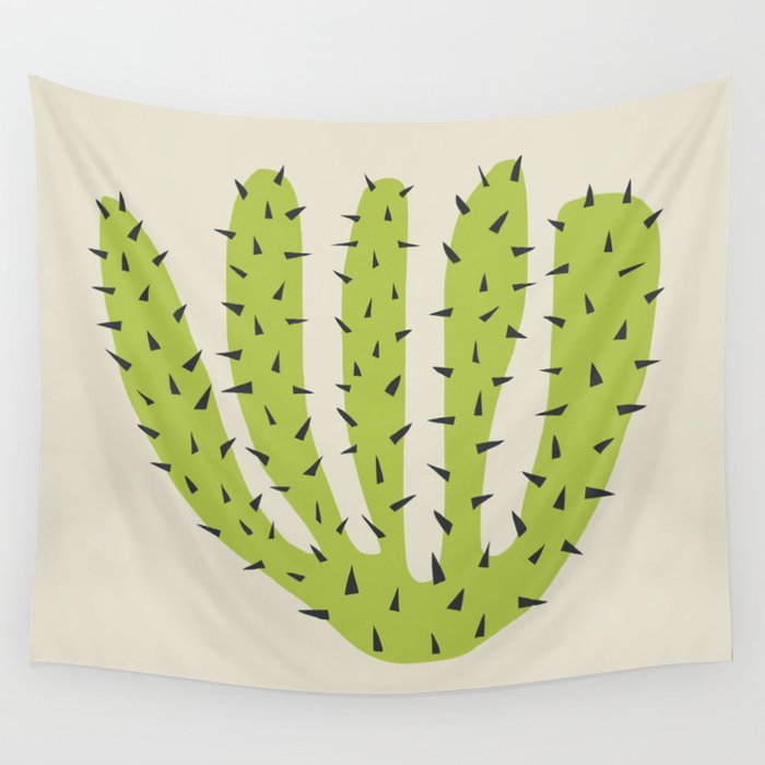 Matisse Inspired Light Green Shape Wall Tapestry Gallery Image 1